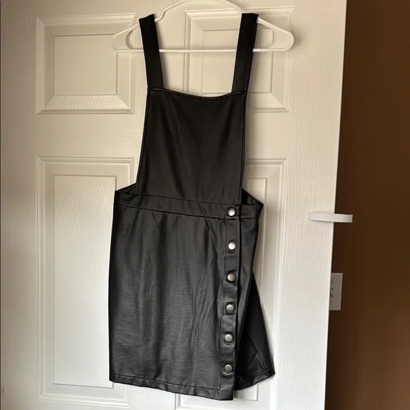 wild fable | Dresses | Nwot Wild Fable Faux Leather Overalls Dress |  Poshmark